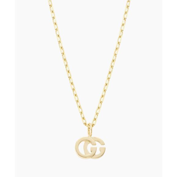 Gucci Running GG 18K Yellow Gold & Blue Topaz Necklace - Picture 1 of 11